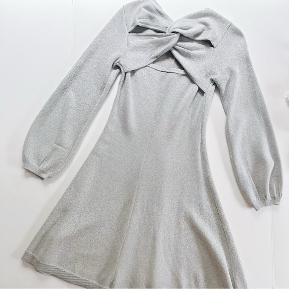 J.Crew Lurex Back Twist Silver Dress - Picture 8 of 9